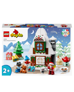 LEGO 10976 DUPLO Santa's Gingerbread House Toy with Santa Claus Figure, Christmas Present, Stocking Filler Gift Idea for Toddlers and Kids Age 2 Plus
