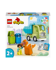 LEGO 10987 DUPLO Town Recycling Truck Colour Sorting Toy for Toddlers
