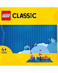 LEGO 11025 Classic Blue Baseplate Building Base, Square 32x32 Build and Display Board, Construction Toy for Kids