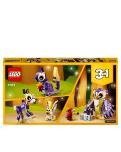 LEGO 31125 Creator 3in1 Fantasy Forest Creatures - Rabbit to Owl to Squirrel Brick Built Figures,