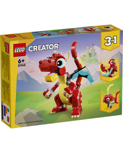 LEGO 31145 Creator 3in1 Red Dragon Set Toy with Animal Figures