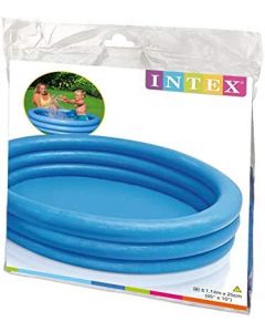 Intex  Crystal Blue Three Ring Inflatable Paddling Pool 1.14m x 25cm