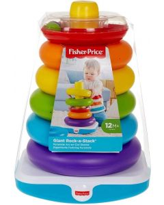 Fisher-Price Giant Rock A Stack, Colourful Rings, Shake, Ring, Sound For 1 Year Plus