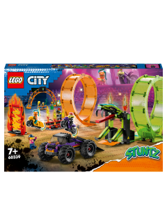 LEGO City Stuntz 60339 Double Loop Stunt Arena Toy Motorbike Set