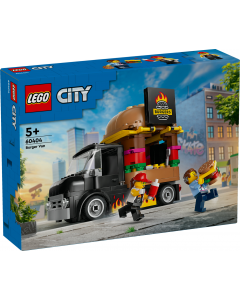 LEGO 60404 City Burger Van, Food Truck Vehicle Toy Set