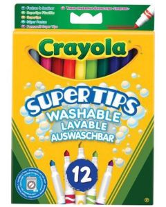 Crayola 03.7509 12 Bright Super Tips Markers
