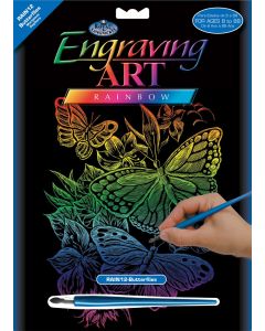 Royal & Langnickel Rain12 Rainbow Foil Butterflies A4 Engraving Art