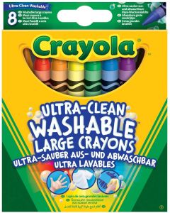 Crayola 52-3282 8 Ultra Clean Washable Large Crayons