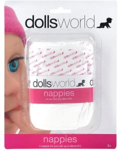 Dolls World 8715 Nappies 5 Pack