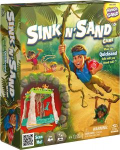 Spin Master 2013468 Sink N’ Sand, Quicksand Kids Board Game with Kinetic Sand
