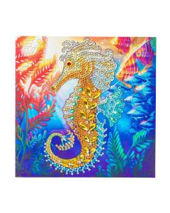 Crystal Art CCK-A48 "Golden Seahorse" Crystal Art Card Kit